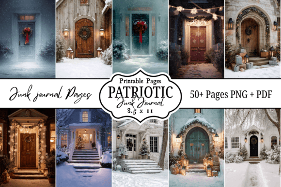 50 Christmas Door Junk Journals for Crafts