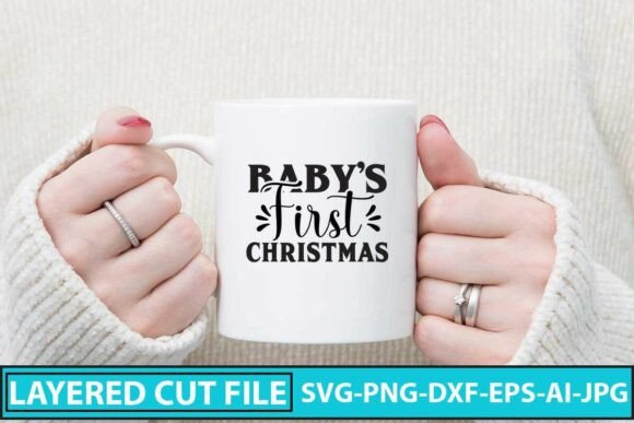 Baby’s First Christmas SVG Design for Crafts
