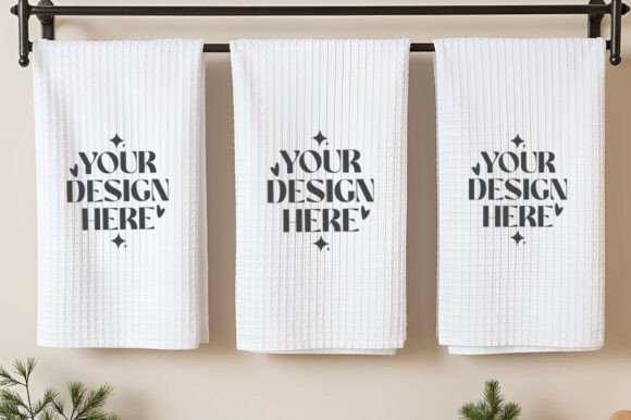 Christmas Blank Kitchen Towel Mockup Review