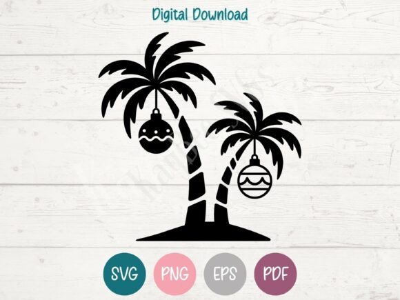 Christmas Palm Trees SVG: Crafts & Design