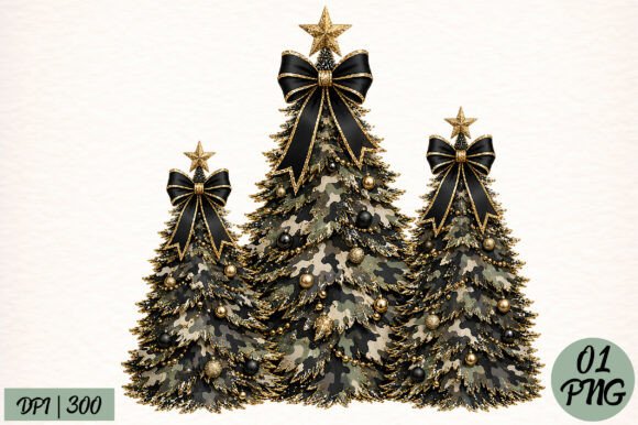 Coquette Camo Christmas Tree Glitter PNG Review