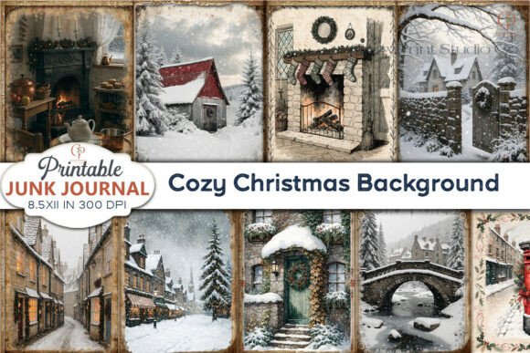 Cozy Christmas Background Junk Journal Review