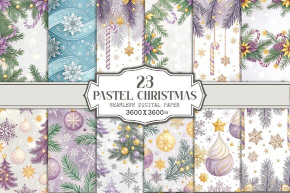 Pastel Christmas Seamless Pattern Bundle Review