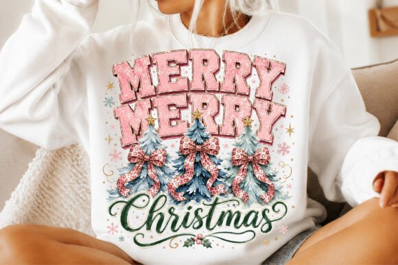 Retro Pink Christmas Tree for T-Shirt Designs