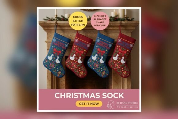 Review: Christmas Sock Cross Stitch Pattern PDF