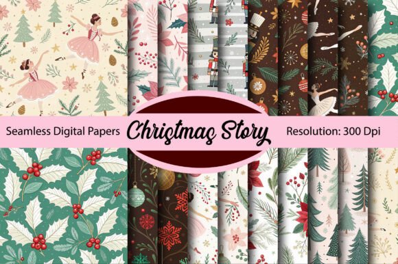 Review: CHRISTMAS STORY Seamless Digital Paper for Patterns