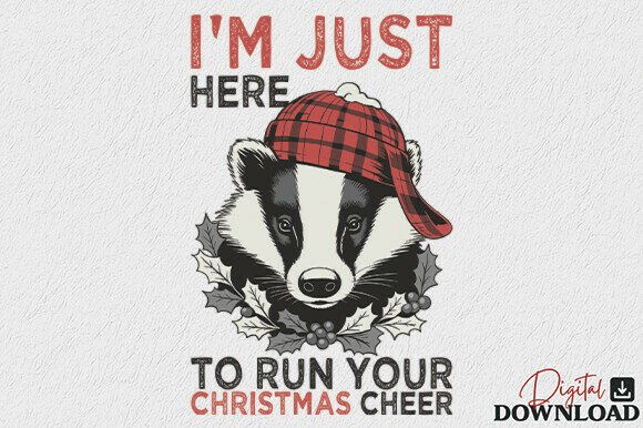 Review: Funny Sarcastic Badger Christmas PNG for Stitchers
