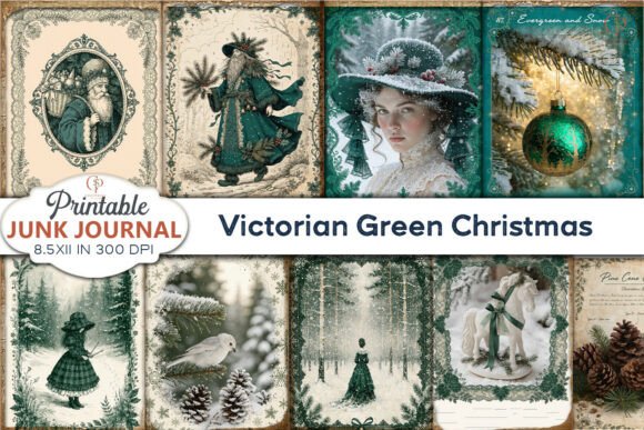 Reviewing Victorian Green Christmas Background for Holiday Stitching
