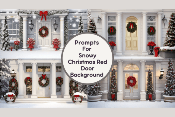 Snowy Christmas Red Door Background: A Designer’s Review